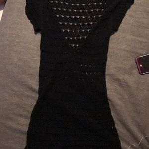 Black V-Neck Cover-Up